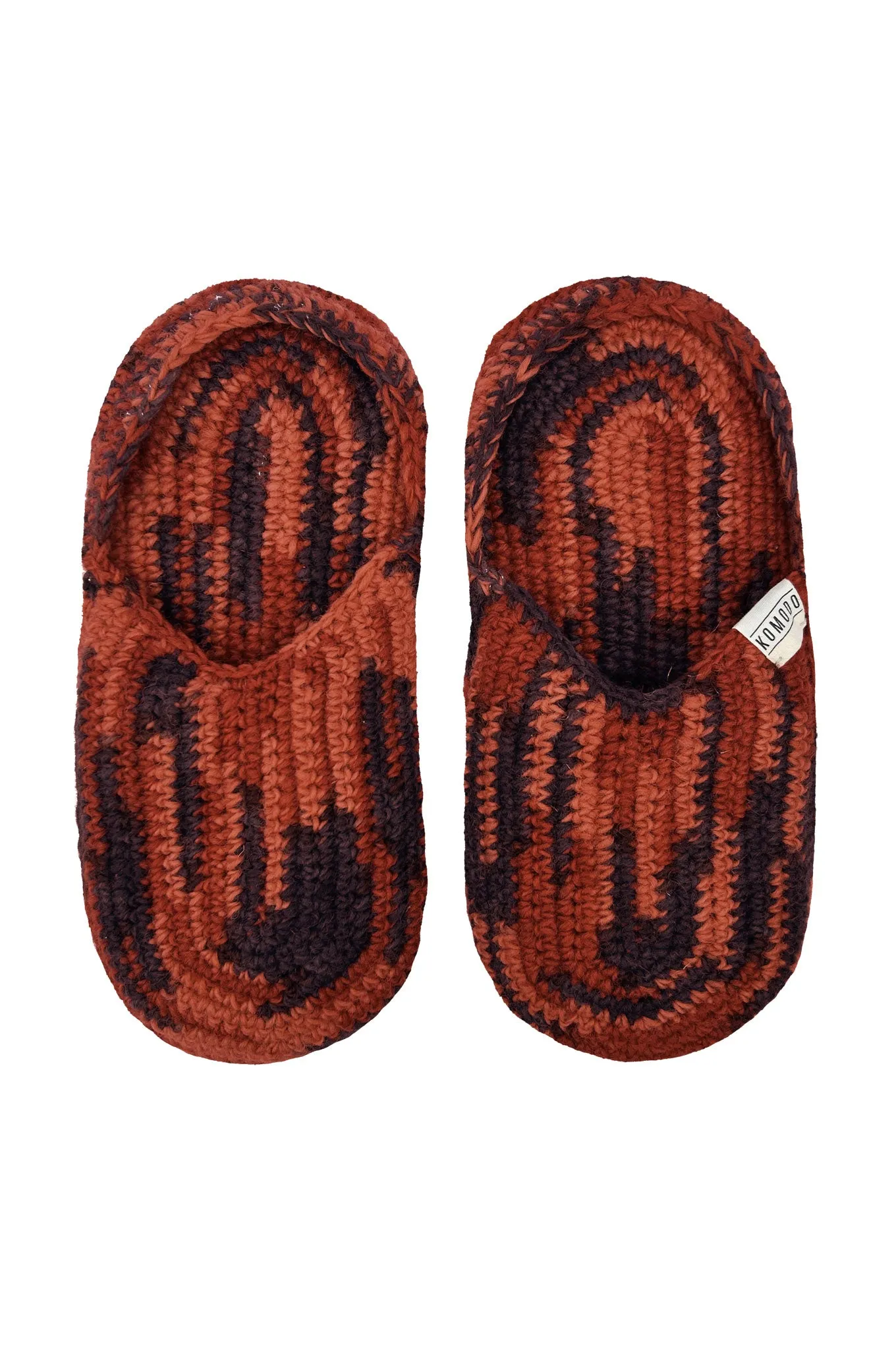 HIDE - Handknitted Wool Slipper Terracotta sold by Komodo Fashion