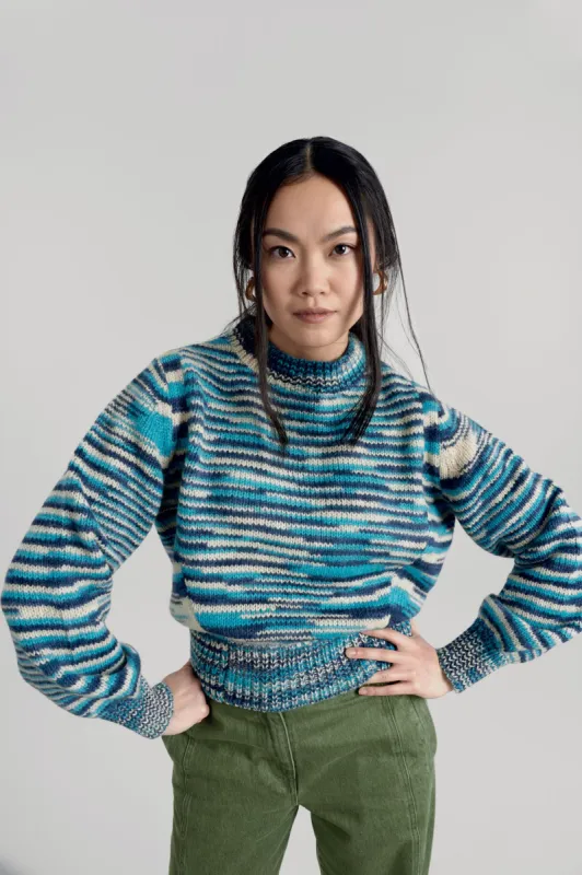 SANG Handknit Wool Jumper - Blue sold by Komodo Fashion