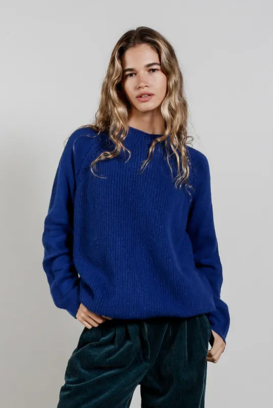 ATLANTA Wool Blend Jumper - Navy sold by Komodo Fashion