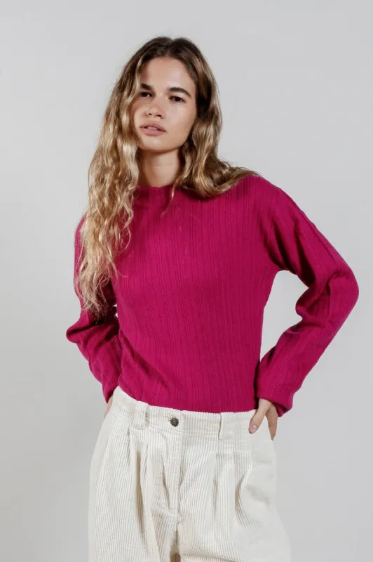 LUCKY Wool Blend Jumper - Fuschia sold by Komodo Fashion