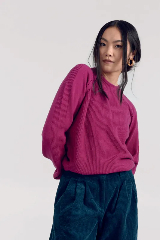 ATLANTA Wool Blend Jumper - Fuschia sold by Komodo Fashion