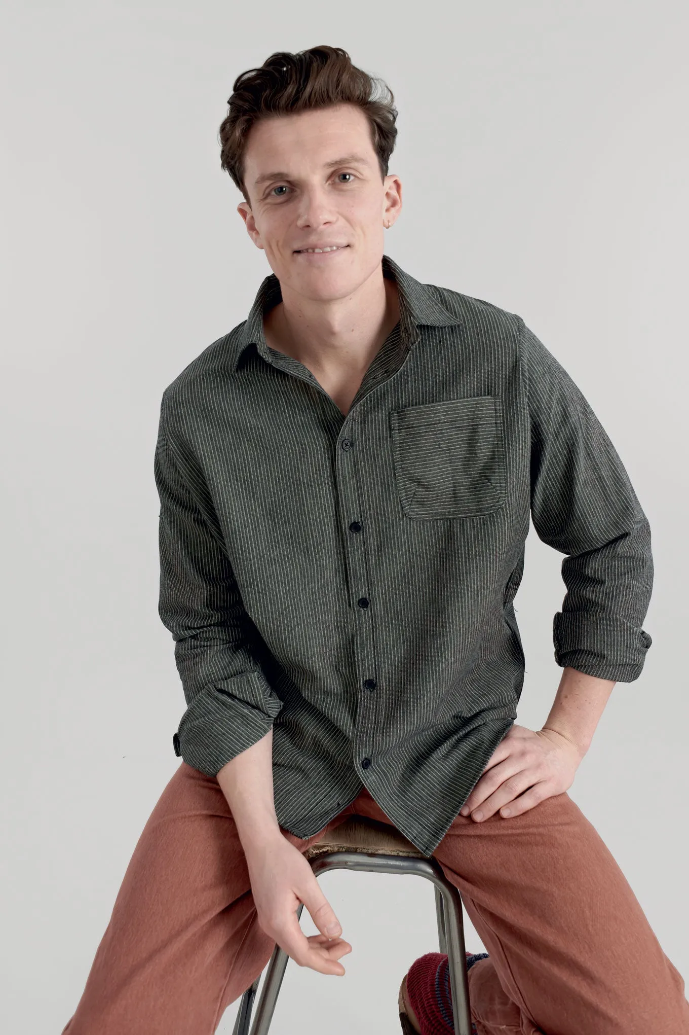 JUDE SHIRT - Monochrome Stripe sold by Komodo Fashion