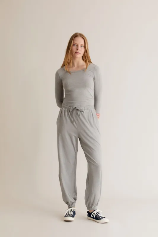 TERESA Jogger - GOTS Organic Cotton Grey sold by Komodo Fashion