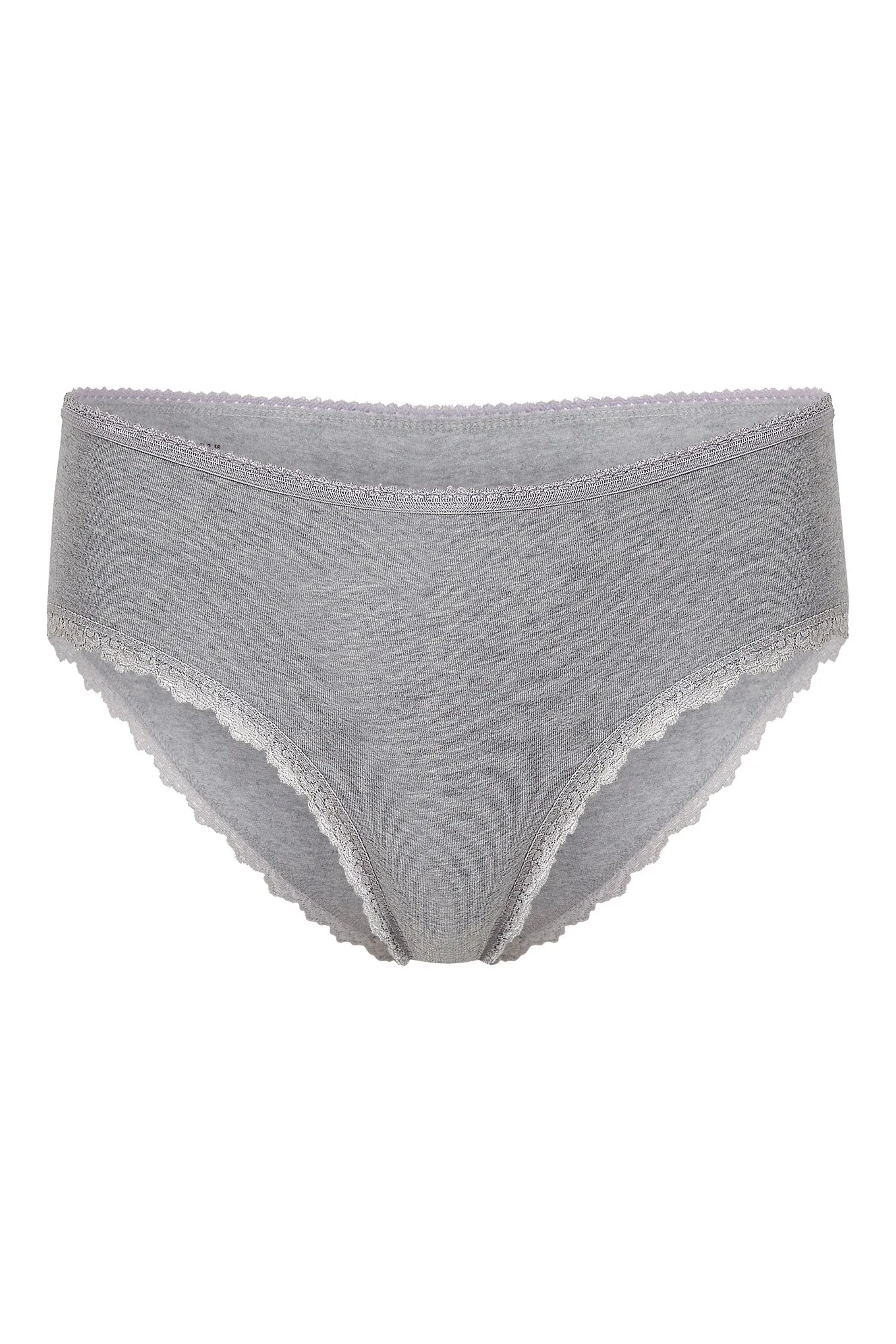 PALOMA Lace Briefs - GOTS Organic Cotton Grey sold by Komodo Fashion product image thumbnail 2