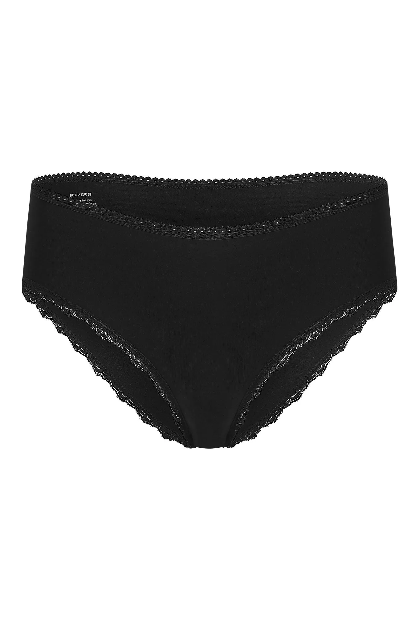 PALOMA Lace Briefs - GOTS Organic Cotton Black sold by Komodo Fashion product image thumbnail 2