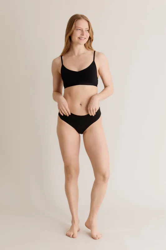 ODETTE Briefs - GOTS Organic Cotton Black sold by Komodo Fashion