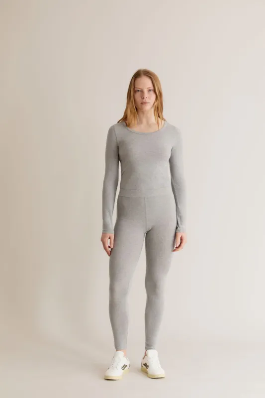 SYLVIE Legging - GOTS Organic Cotton Grey sold by Komodo Fashion