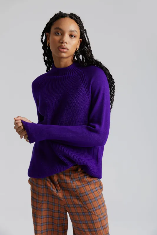 KATTY - Fine Merino Wool Jumper Ultraviolet sold by Komodo Fashion