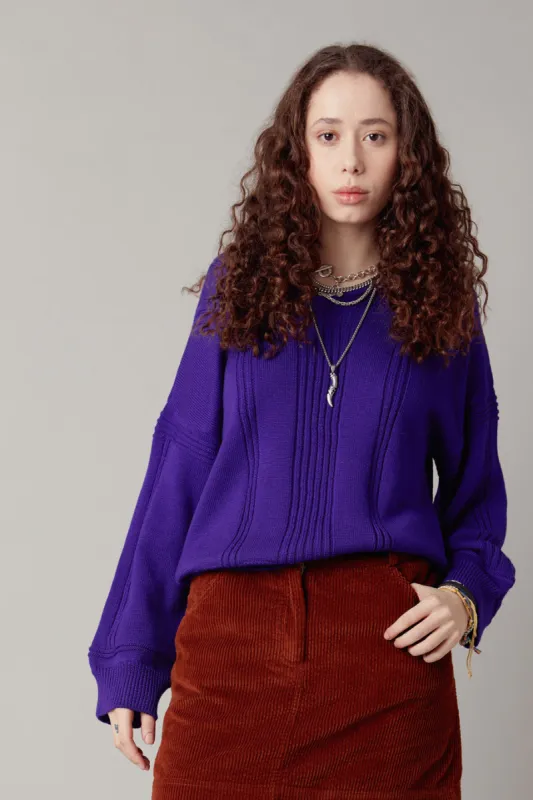 ANYA Fine Merino Wool Jumper - Ultraviolet sold by Komodo Fashion