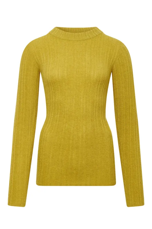 LUCKY Wool Blend Jumper - Mustard sold by Komodo Fashion