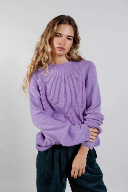 KATTY - Fine Merino Wool Jumper Lavender sold by Komodo Fashion