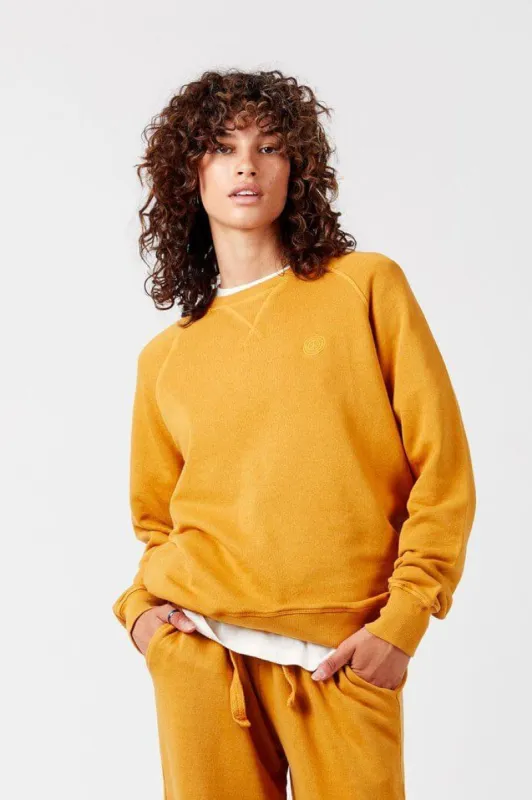 ANTON Women's - Organic Cotton Crew Mustard sold by Komodo Fashion