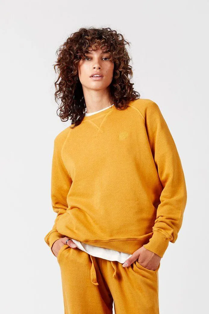 ANTON Women's - Organic Cotton Crew Mustard sold by Komodo Fashion