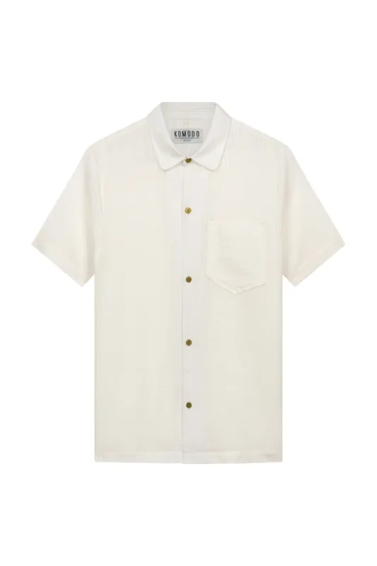 SPINDRIFT Corn Fabric Shirt - White sold by Komodo Fashion