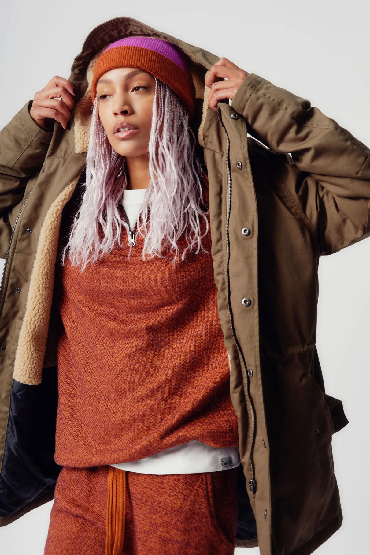 WILSON - Organic Cotton Parka Khaki sold by Komodo Fashion