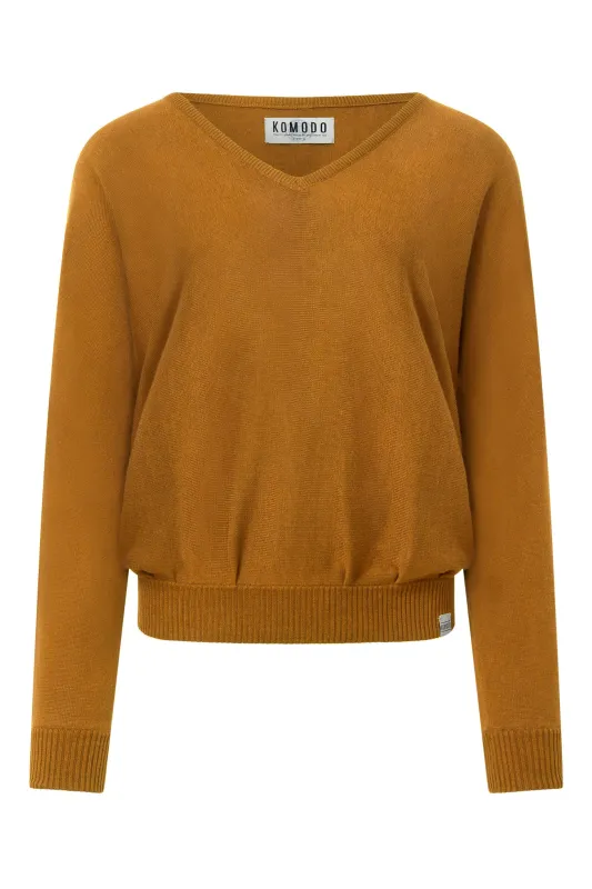 CLOVER - Cotton Tencel Jumper - Camel sold by Komodo Fashion