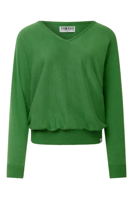 CLOVER - Cotton Tencel Jumper - Jungle Green sold by Komodo Fashion