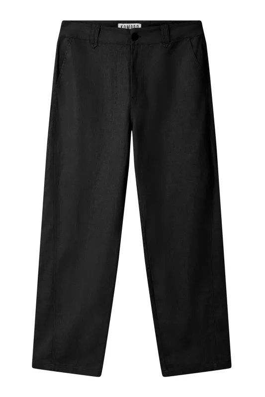 MAKULU - Organic Linen Cotton Trouser - Black sold by Komodo Fashion