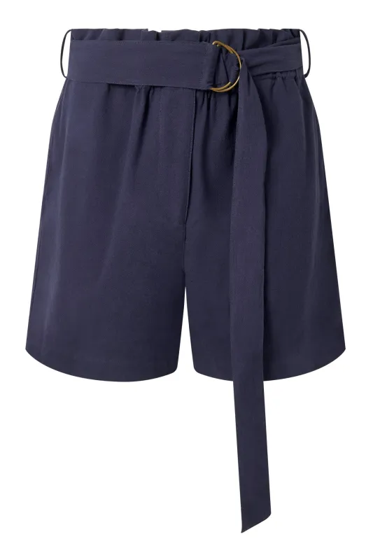NALA - Cheesecloth Shorts - Solid Navy sold by Komodo Fashion