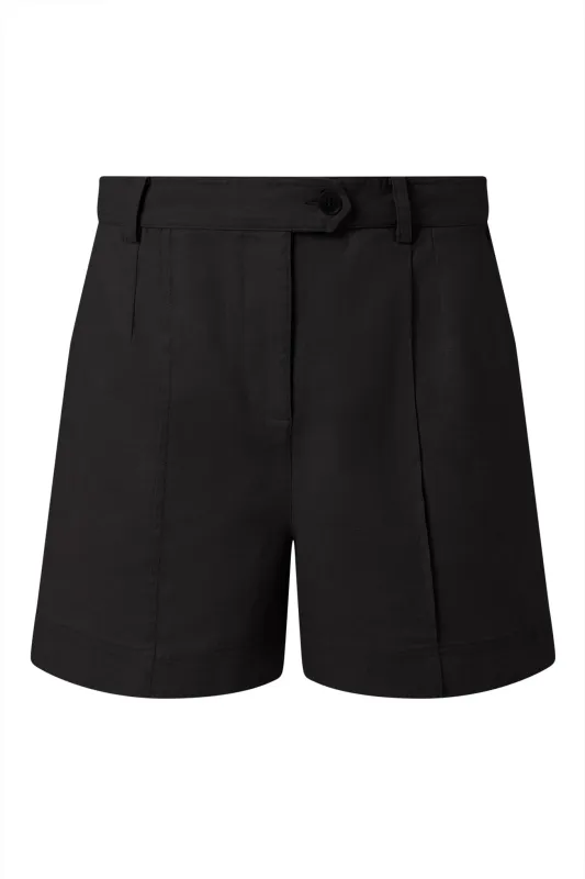 EMMIE - Organic Linen Cotton Shorts - Black sold by Komodo Fashion
