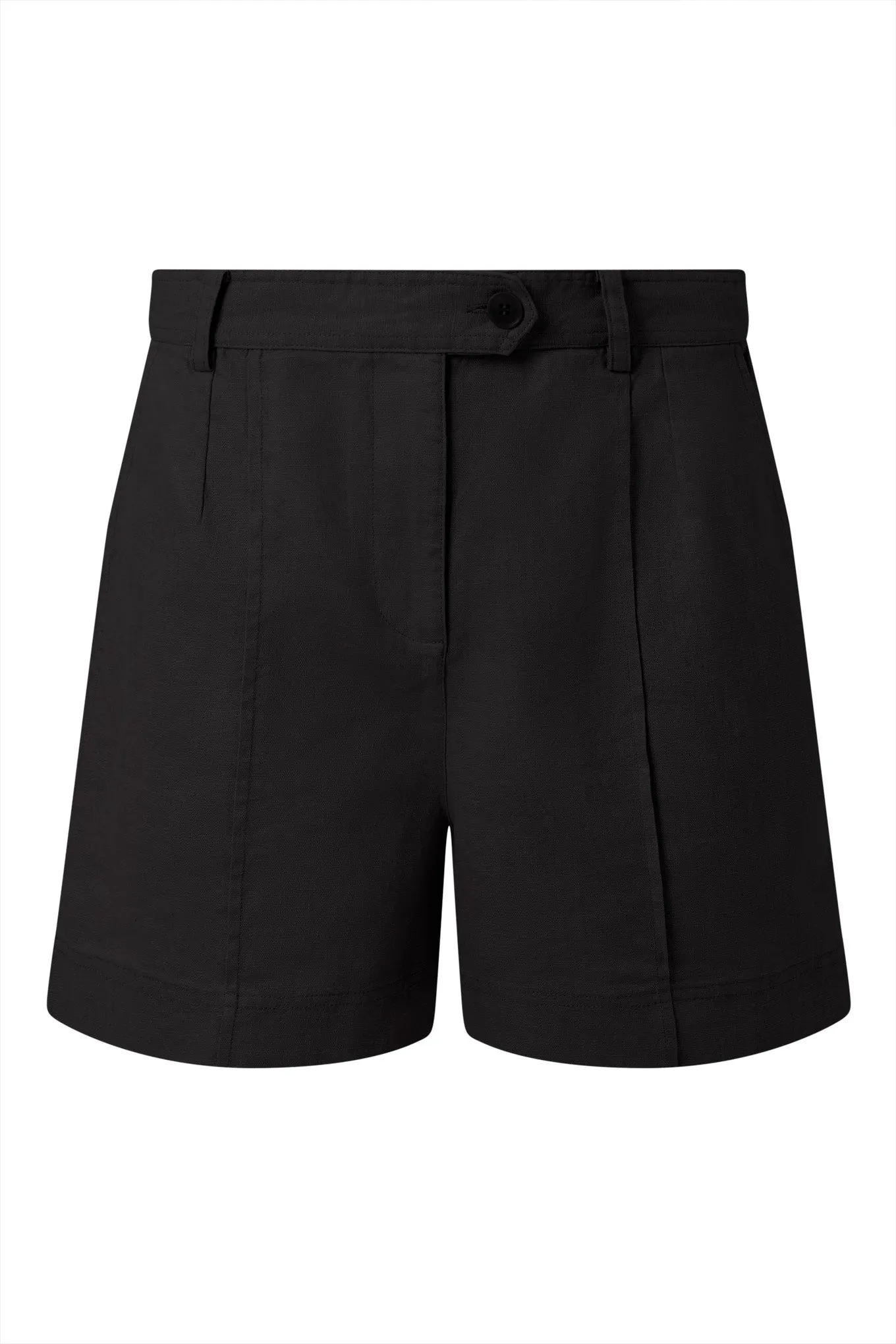 EMMIE - Organic Linen Cotton Shorts - Black sold by Komodo Fashion