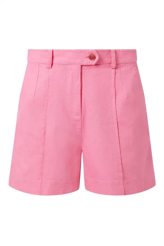 EMMIE - Organic Linen Cotton Shorts - Pink sold by Komodo Fashion