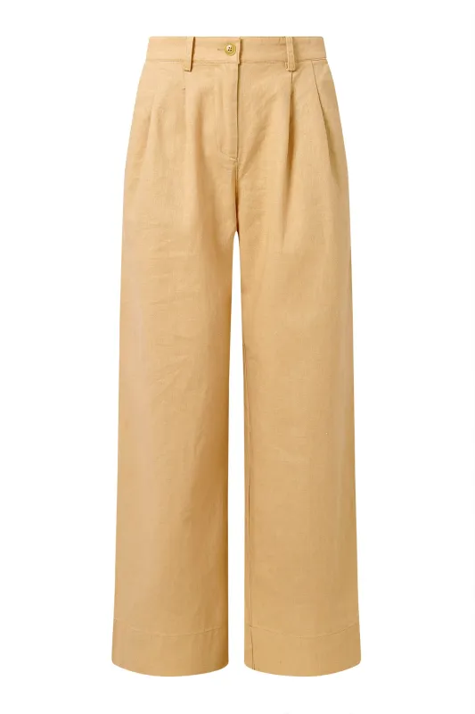 LION - Organic Linen Cotton trouser - Sand sold by Komodo Fashion