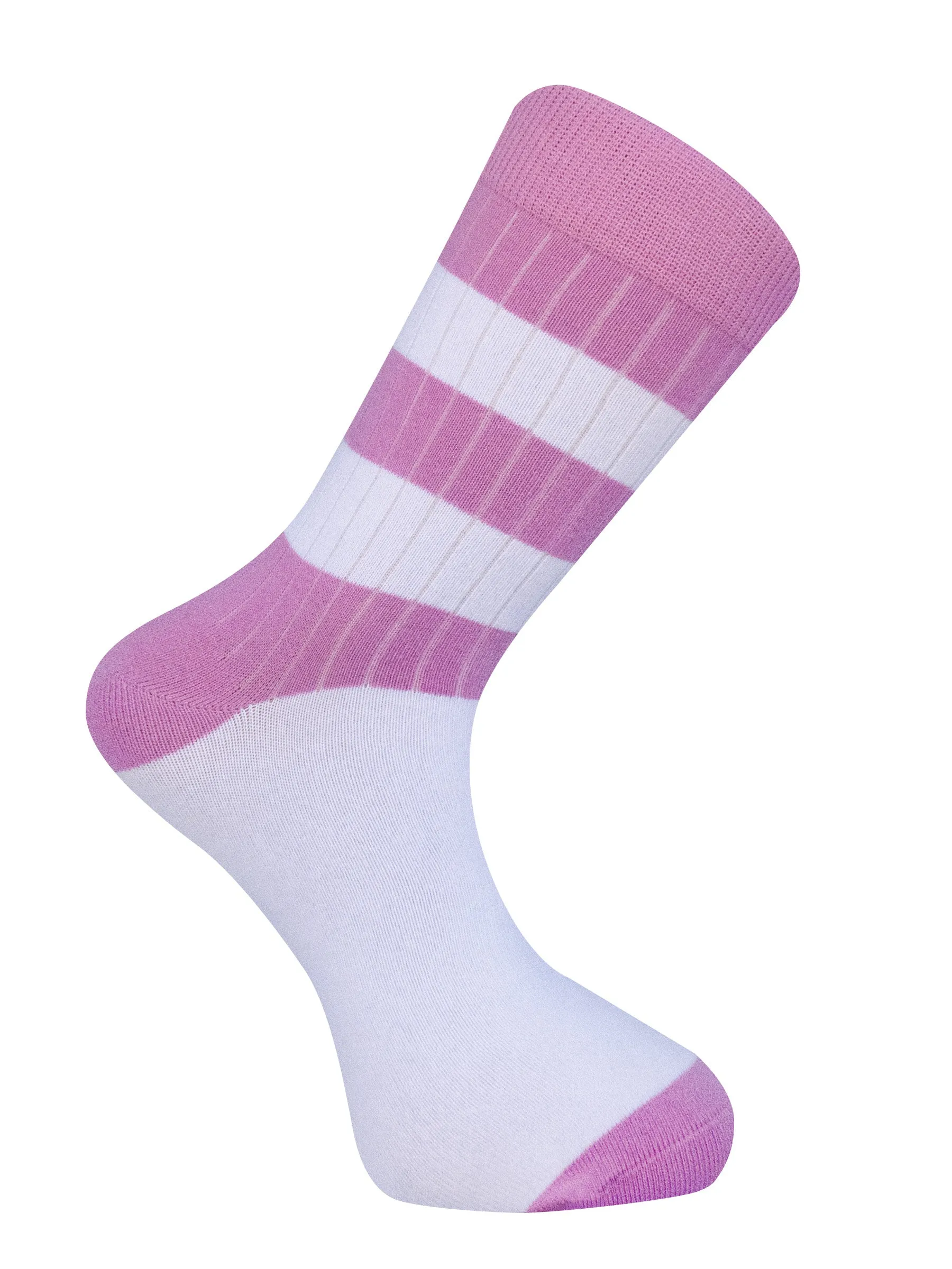 SPORT STRIPE - GOTS Organic Cotton Socks Pink sold by Komodo Fashion