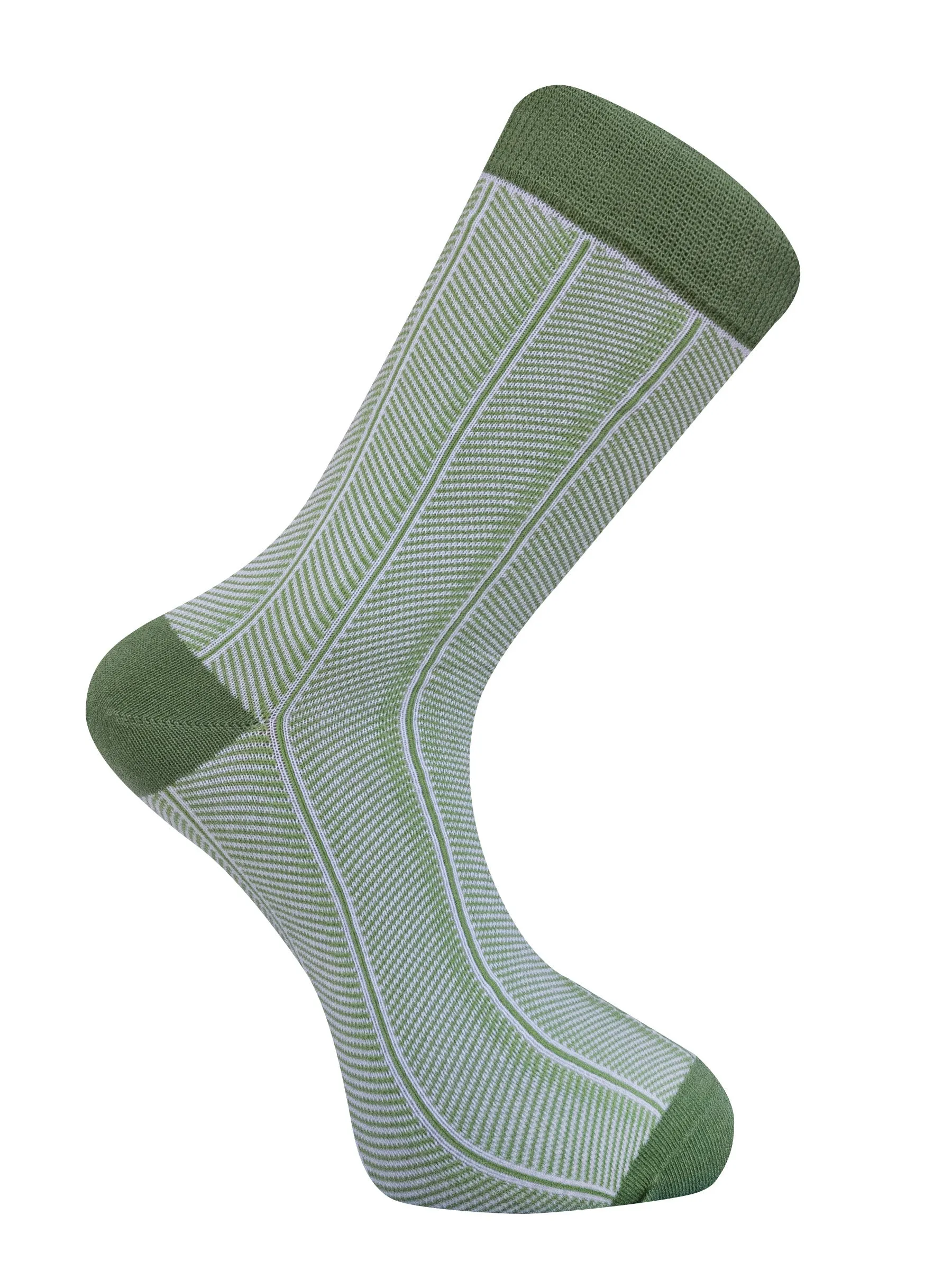 HERRINGBONE - GOTS Organic Cotton Socks Green sold by Komodo Fashion