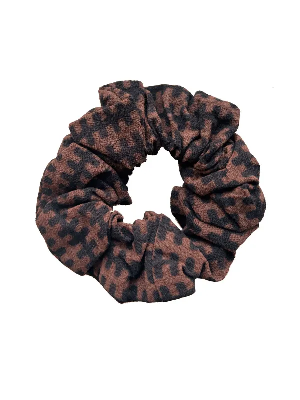 SCRUNCHY Organic Cotton - Bolt Print Brown sold by Komodo Fashion