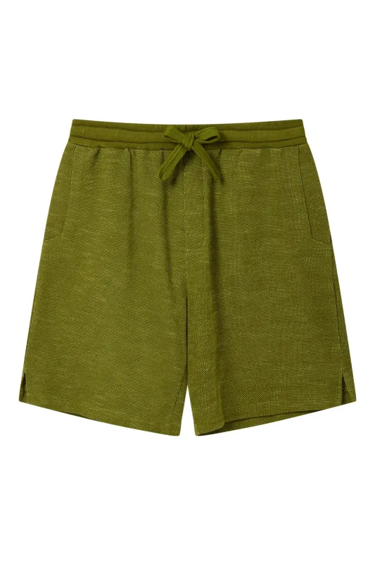 LEAH - Organic Cotton Sweat Shorts - Green sold by Komodo Fashion