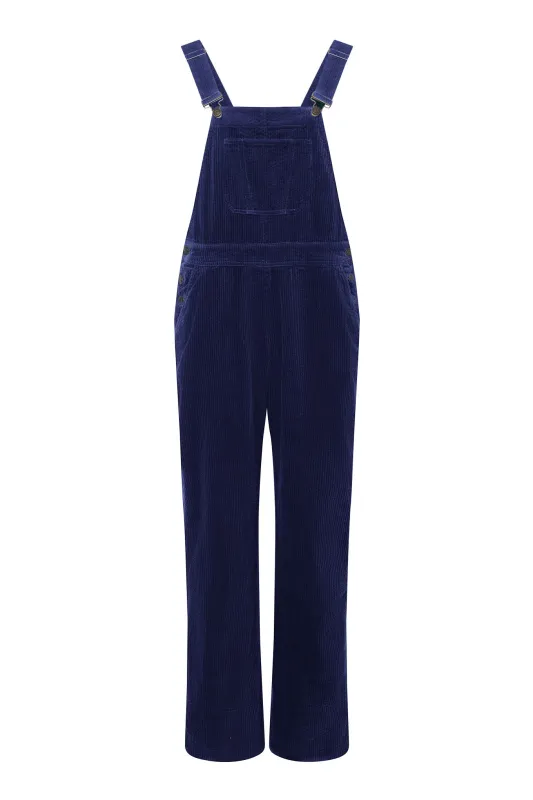 LENI Organic Cotton Cord Dungaree - Navy sold by Komodo Fashion