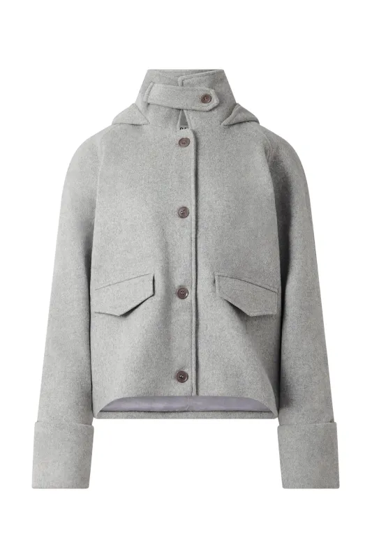 WICKER Recycled Wool Poly Coat - Grey sold by Komodo Fashion