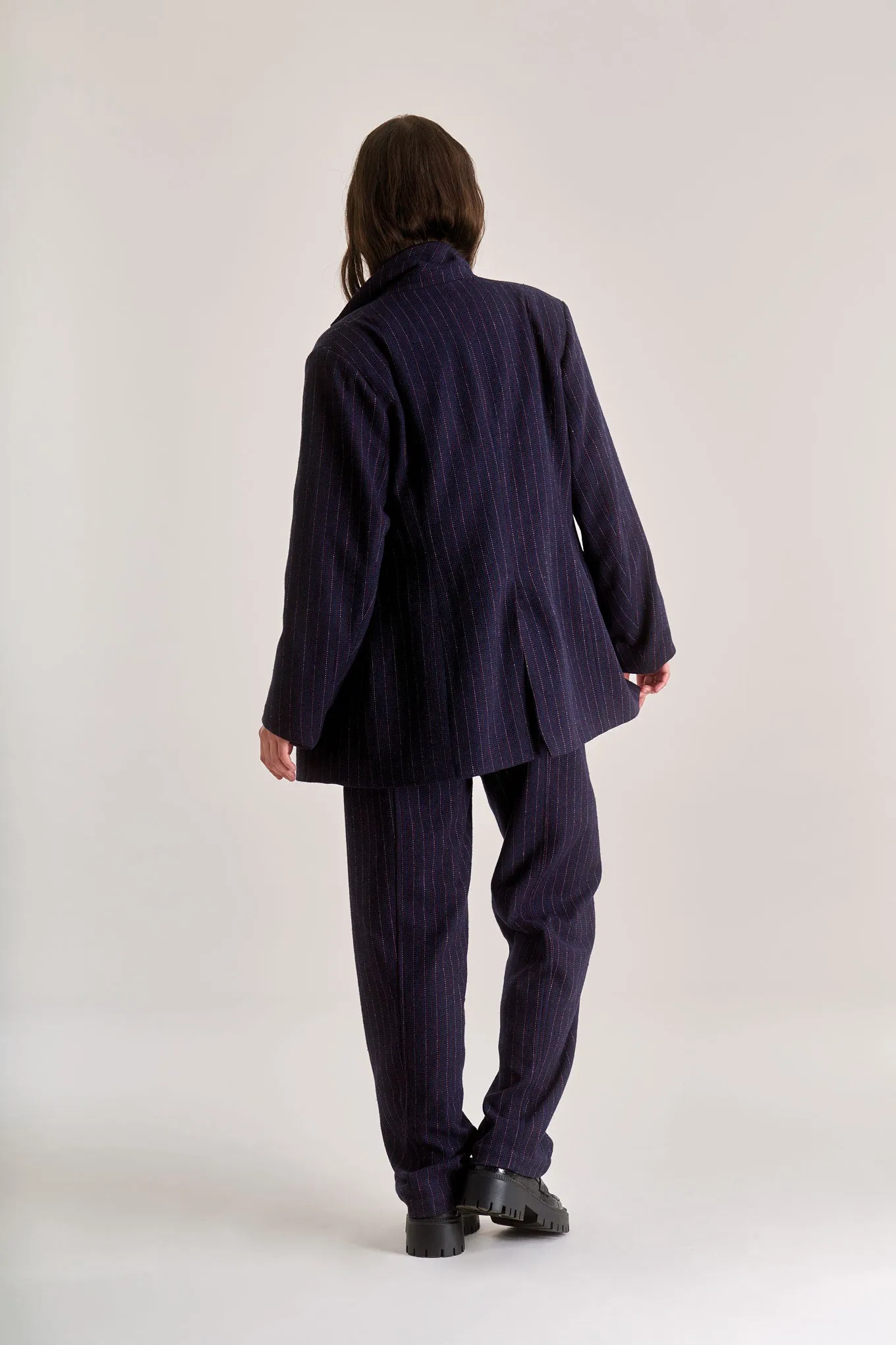 MADDIE Recycled Poly Wool Trouser - Navy sold by Komodo Fashion product image thumbnail 4
