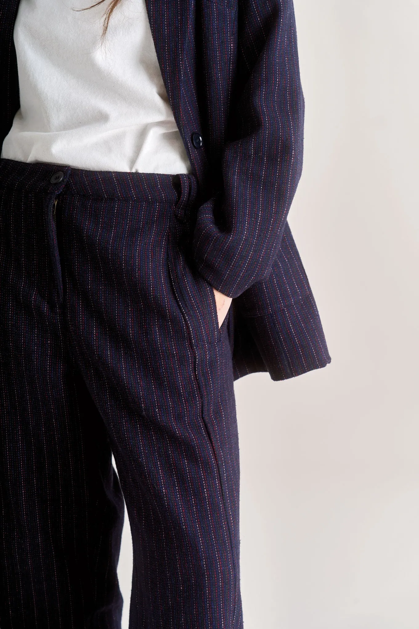 MADDIE Recycled Poly Wool Trouser - Navy sold by Komodo Fashion product image thumbnail 2