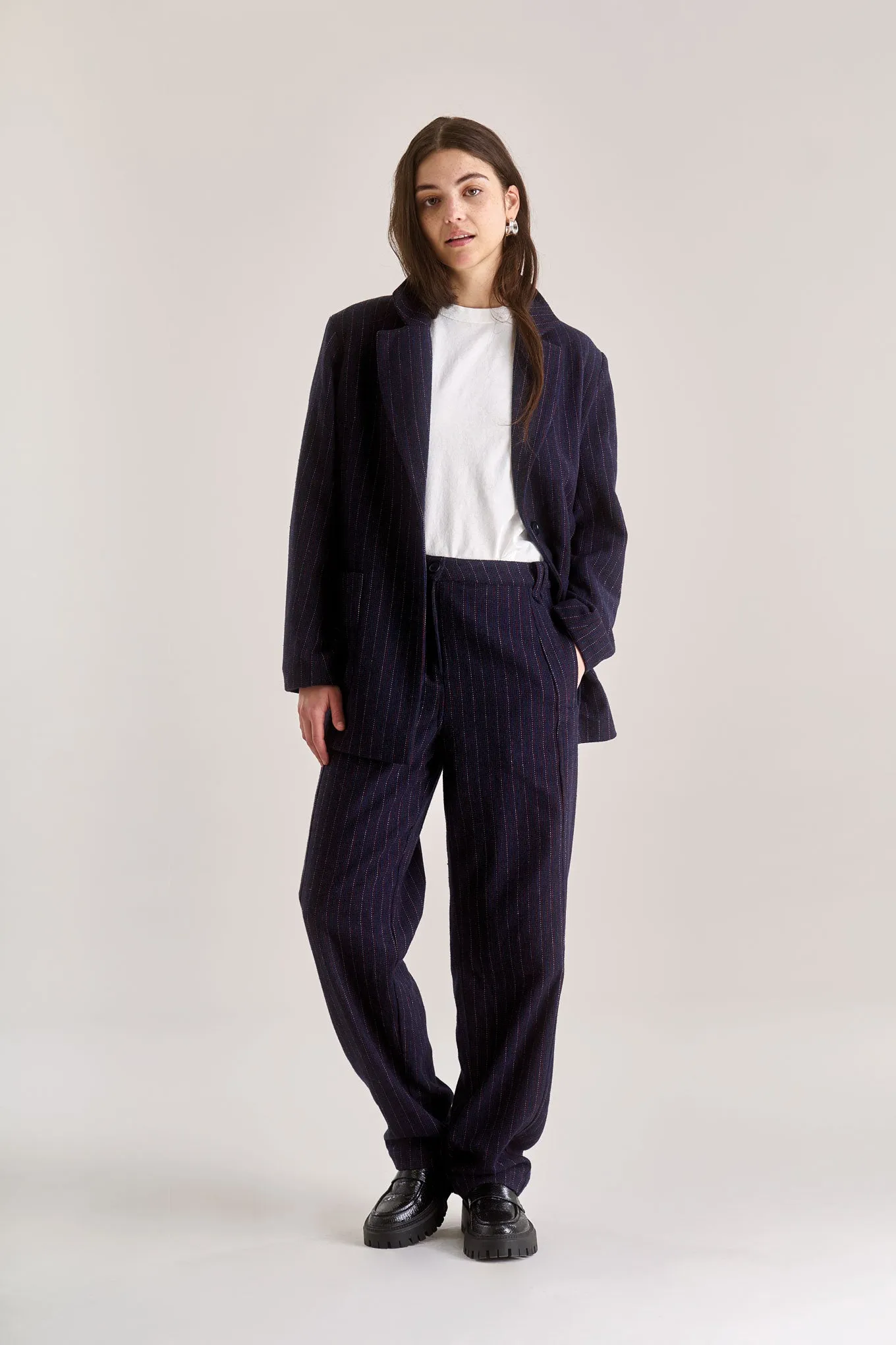 MADDIE Recycled Poly Wool Trouser - Navy sold by Komodo Fashion product image thumbnail 3