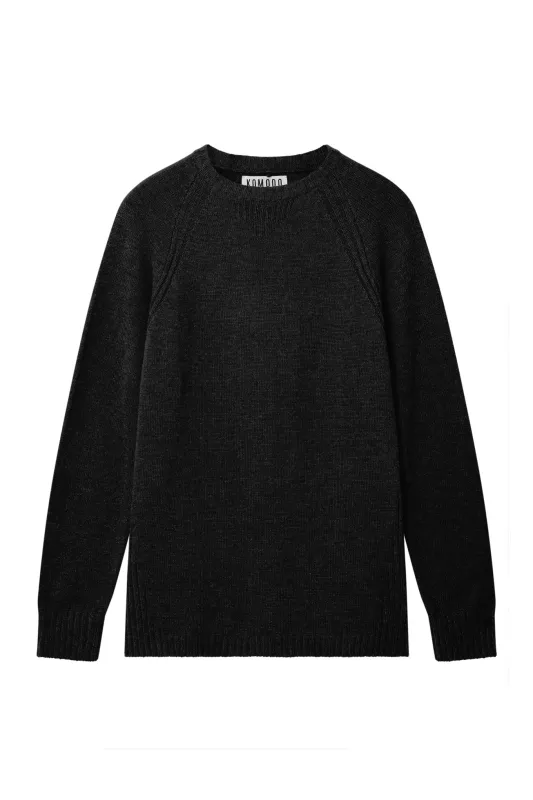 CHRISTOFF Merino Wool Jumper - Black made by Komodo Fashion