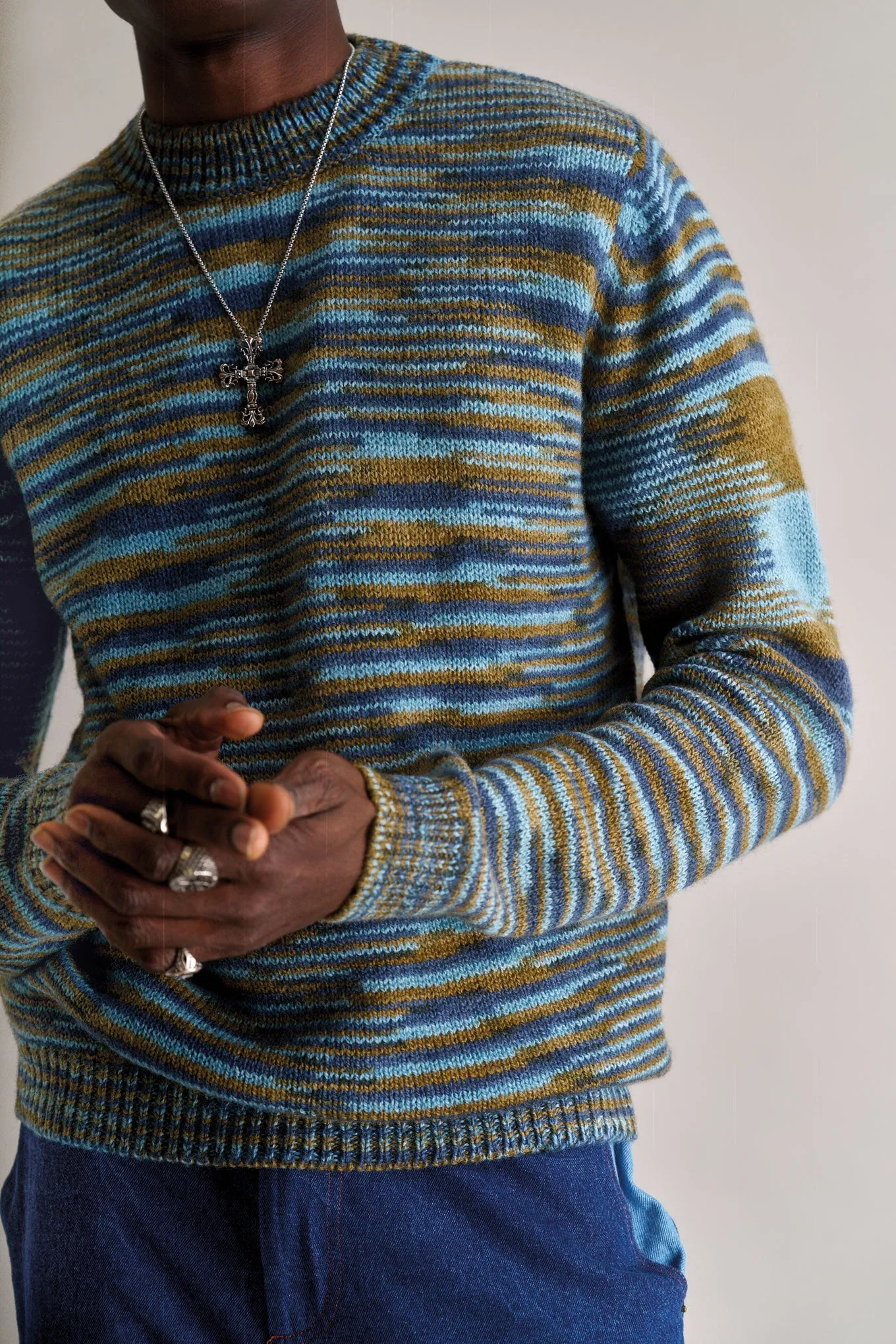 TERUMA Lambs Wool Jumper - Navy sold by Komodo Fashion product image thumbnail 3