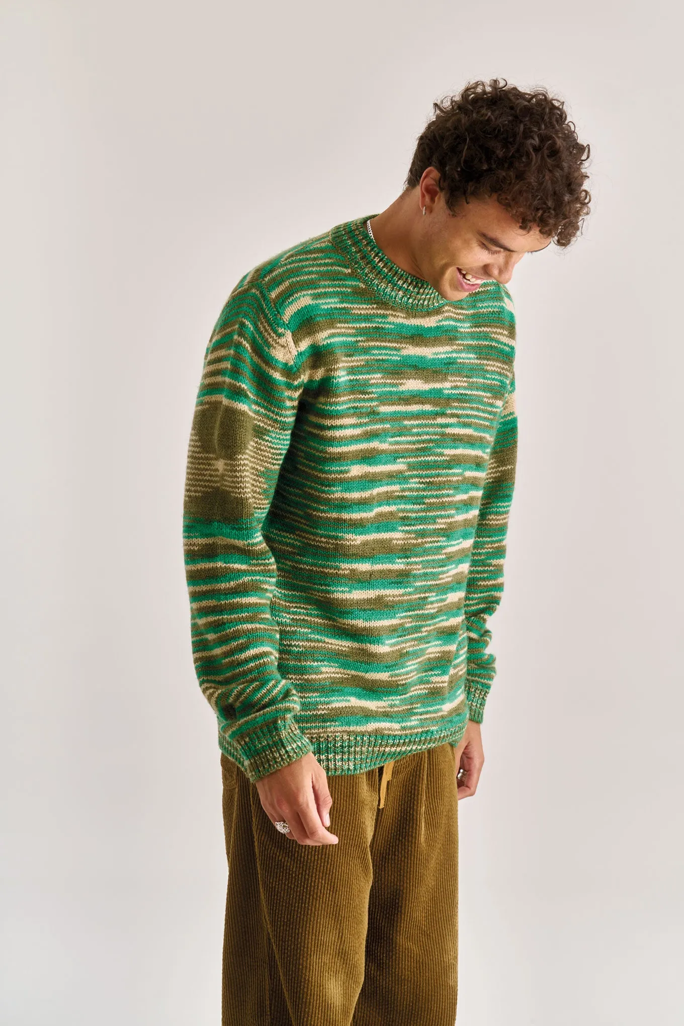 TERUMA Lambs Wool Jumper - Green sold by Komodo Fashion
