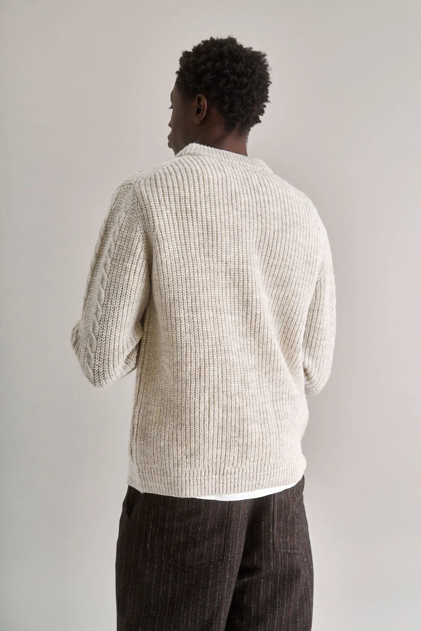 CABLE Lambswool Jumper - Natural sold by Komodo Fashion product image thumbnail 2