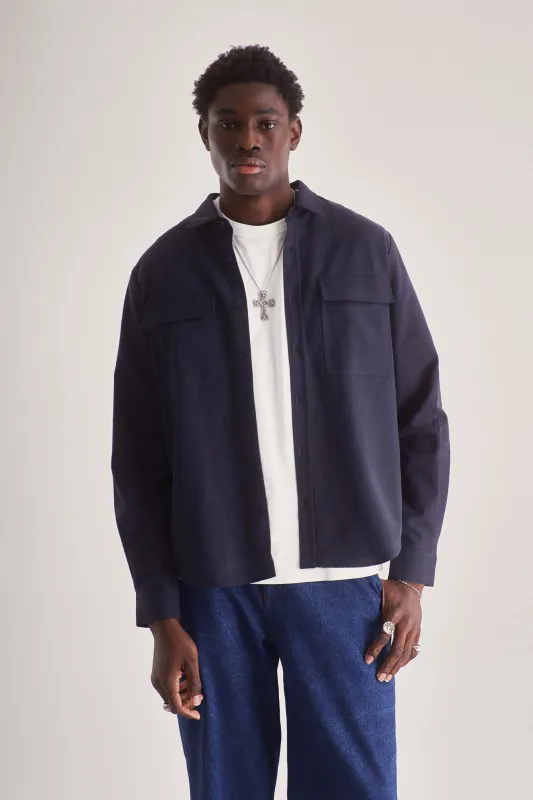 ARC Cotton Tencel Blend Shirt - Navy made by Komodo Fashion