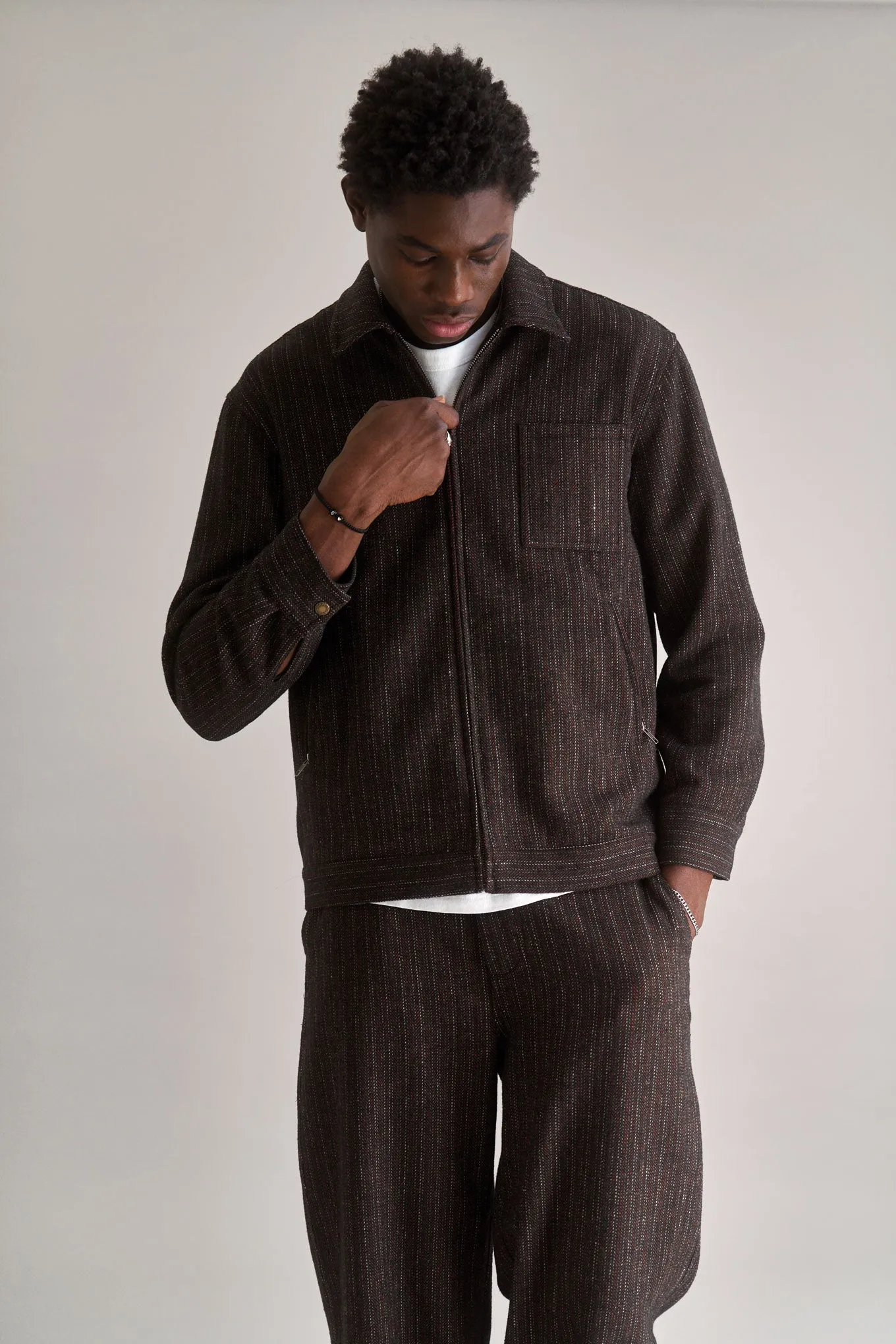 GABE Recycled Poly Wool Blend Jacket - Walnut sold by Komodo Fashion