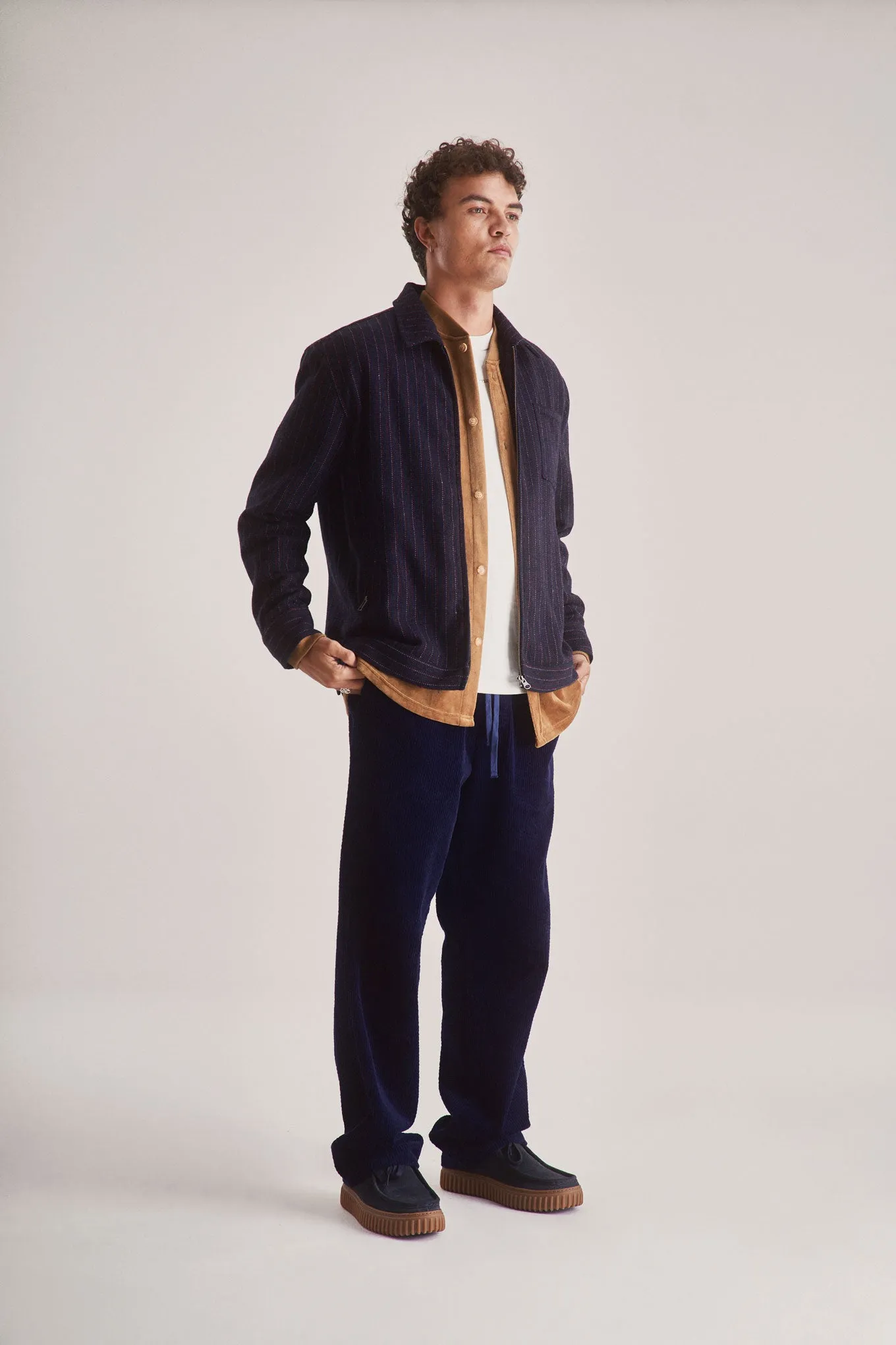GABE Recycled Poly Wool Blend Jacket - Navy sold by Komodo Fashion
