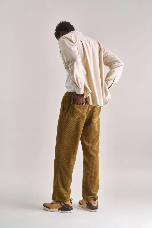 LUKE Organic Cotton Cord Trouser - Olive sold by Komodo Fashion