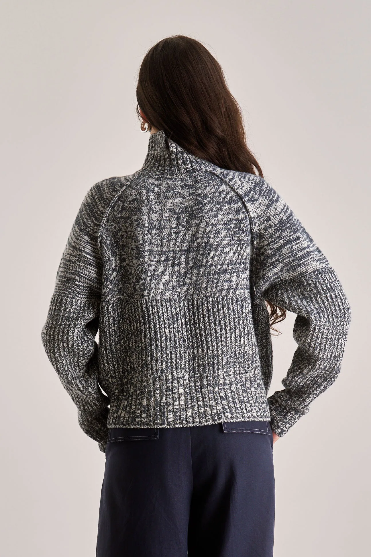 MILLIE Wool Stripe Jumper - Charcoal sold by Komodo Fashion product image thumbnail 2