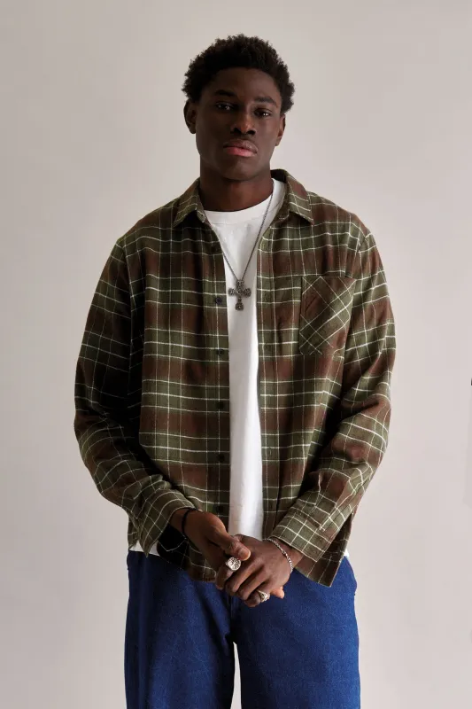 SANTI Organic Cotton Flannel Shirt - Green sold by Komodo Fashion