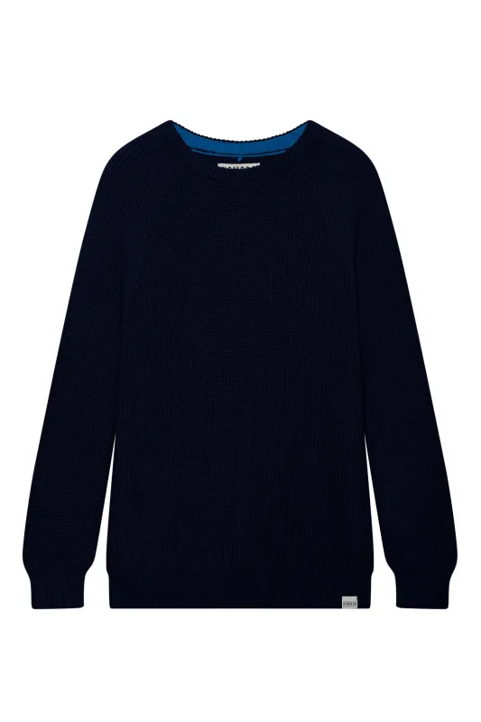 SERGIO - Mens Organic Cotton Jumper Navy sold by Komodo Fashion