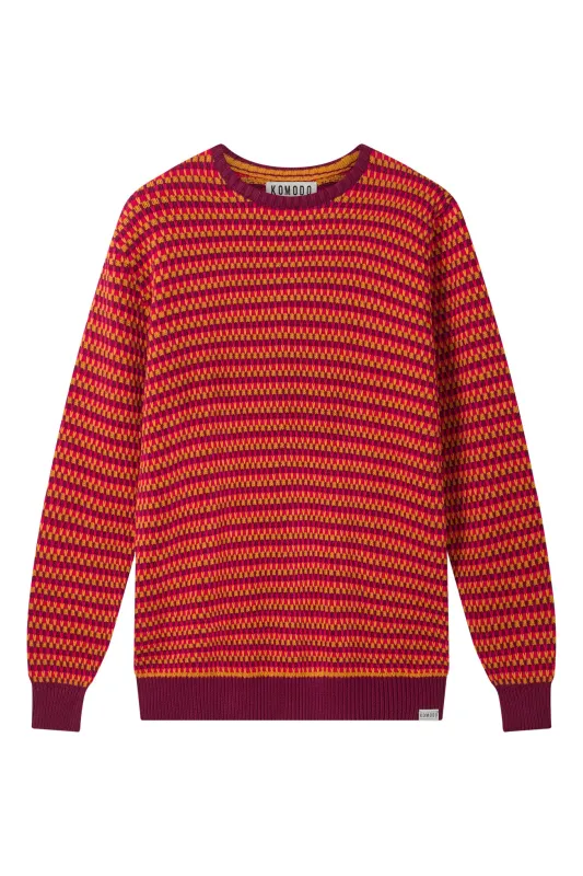 KAI - Organic Cotton Jumper Wine Red sold by Komodo Fashion