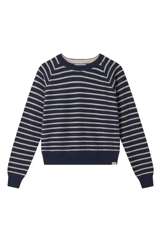 ALMA Organic Cotton Jumper - Navy sold by Komodo Fashion