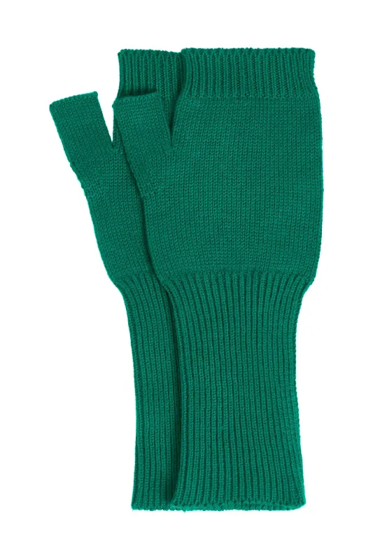 JAS - GOTS Organic Cotton Fingerless Gloves - Bright Green sold by Komodo Fashion